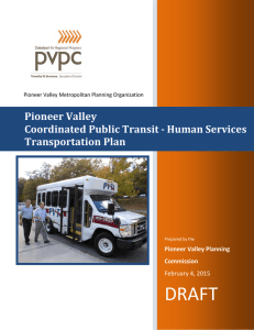 Pioneer Valley Coordinated Public Transit - Human Services Transportation Plan