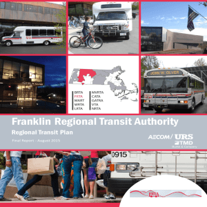 Franklin Regional Transit Authority Regional Transit Plan Final Report - August 2015