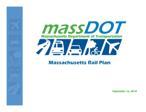 Massachusetts Rail Plan September 16, 2010