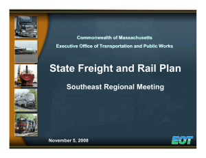 State Freight and Rail Plan Southeast Regional Meeting November 5, 2008
