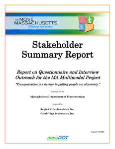 Stakeholder Summary Report  Report on Questionnaire and Interview