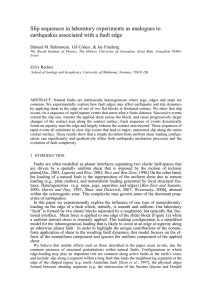 Slip sequences in laboratory experiments as analogues to