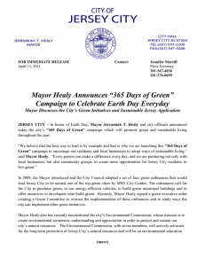 Mayor Healy Announces “365 Days of Green”
