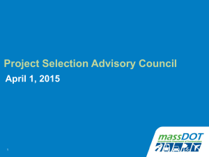 Project Selection Advisory Council  April 1, 2015 1