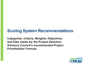 Scoring System Recommendations