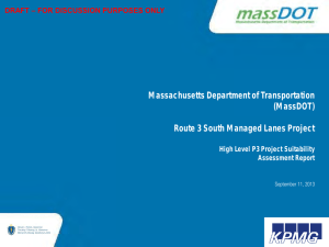 Massachusetts Department of Transportation (MassDOT)  Route 3 South Managed Lanes Project