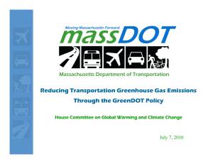 Reducing Transportation Greenhouse Gas Emissions Through the GreenDOT Policy