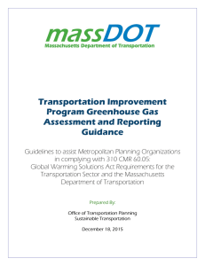 Transportation Improvement Program Greenhouse Gas Assessment and Reporting Guidance