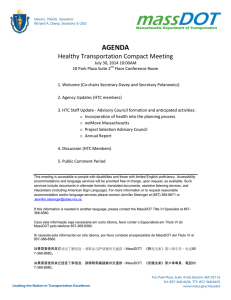 AGENDA Healthy Transportation Compact Meeting