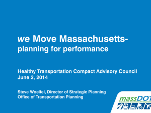 we  planning for performance Healthy Transportation Compact Advisory Council