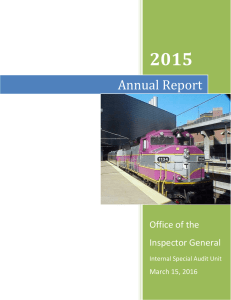 2015 Annual Report Office of the Inspector General