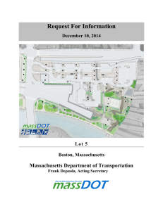 Request For Information Massachusetts Department of Transportation December 10, 2014