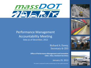 Performance Management Accountability Meeting Richard A. Davey,