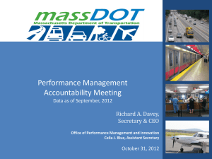 Performance Management Accountability Meeting Richard A. Davey,