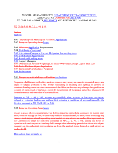 702 CMR: MASSACHUSETTS AERONAUTICS  702 CMR 5.00: AIRPORTS