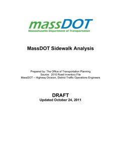 MassDOT Sidewalk Analysis
