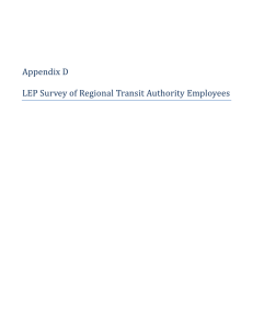 Appendix D LEP Survey of Regional Transit Authority Employees