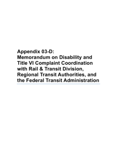 Appendix 03-D: Memorandum on Disability and Title VI Complaint Coordination