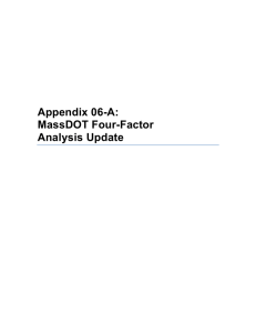 Appendix 06-A: MassDOT Four-Factor Analysis Update