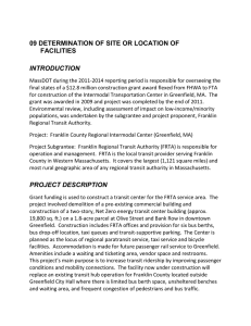 09 DETERMINATION OF SITE OR LOCATION OF  FACILITIES INTRODUCTION