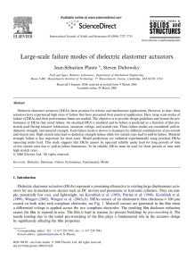Large-scale failure modes of dielectric elastomer actuators Jean-Se´bastien Plante , Steven Dubowsky