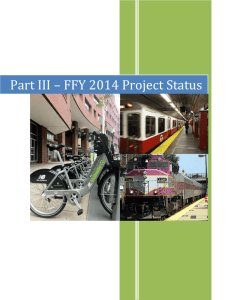 Part III – FFY 2014 Project Status