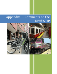 Appendix I – Comments on the Draft STIP