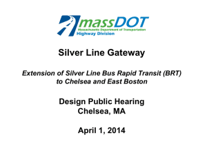 Silver Line Gateway Design Public Hearing Chelsea, MA