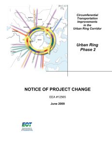 NOTICE OF PROJECT CHANGE  Urban Ring Phase 2