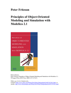 Peter Fritzson  Principles of Object-Oriented Modeling and Simulation with