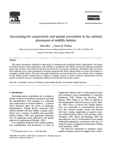 Accounting  for  connectivity  and  spatial ... placement  of wildlife  habitat