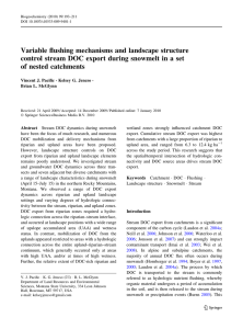 Variable flushing mechanisms and landscape structure