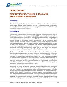 CHAPTER ONE: AIRPORT SYSTEM VISION, GOALS AND PERFORMANCE MEASURES