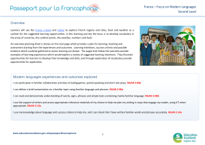 France – Focus on Modern Languages Second Level Overview