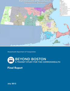 Final Report July 2012 Massachusetts Department of Transportation