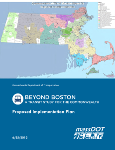 Proposed Implementation Plan 6/25/2012 Massachusetts Department of Transportation