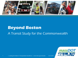 Beyond Boston A Transit Study for the Commonwealth 1 10/14/2011