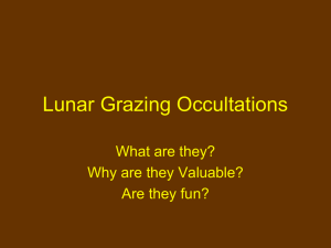 Lunar Grazing Occultations What are they? Why are they Valuable? Are they fun?