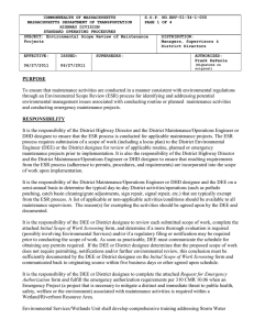 COMMONWEALTH OF MASSACHUSETTS S.O.P. NO.ENV-01-34-1-000 MASSACHUSETTS DEPARTMENT OF TRANSPORTATION PAGE 1 OF 4