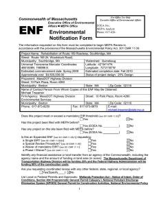 ENF Environmental Notification Form