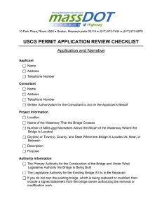 USCG PERMIT APPLICATION REVIEW CHECKLIST Application and Narrative