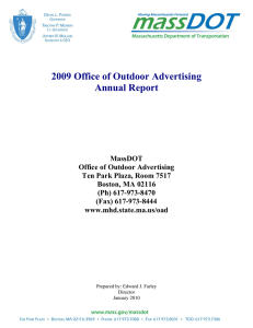 2009 Office of Outdoor Advertising Annual Report