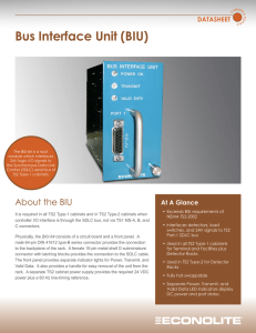 Bus Interface Unit (BIU) DATASHEET
