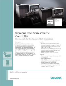 Siemens m50 Series Traffic Controller
