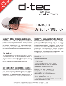 LED-BASED DETECTION SOLUTION Traffic Sensor