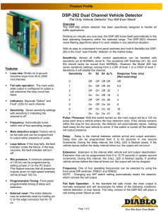 DSP-262 Dual Channel Vehicle Detector Product Profile