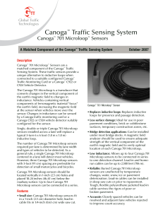 Canoga Traffic Sensing System 701 Microloop Sensors