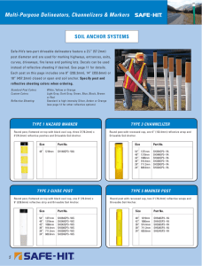 Multi-Purpose Delineators, Channelizers &amp; Markers SOIL ANCHOR SYSTEMS