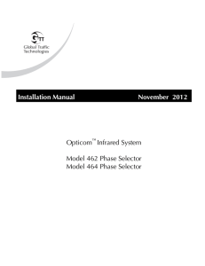 Opticom Infrared System Model 462 Phase Selector