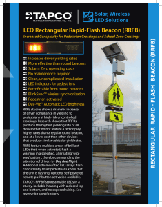 LED Rectangular Rapid-Flash Beacon (RRFB) (RRFB) con Solar, Wireless